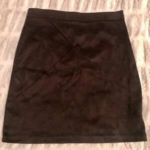 Black Faux Suede Patchwork Miniskirt Small/Xsmall